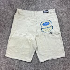 Interstate Shorts Mens 42 Baggy Corduroy Vintage 90s Y2K Cream USA Skate Cotton